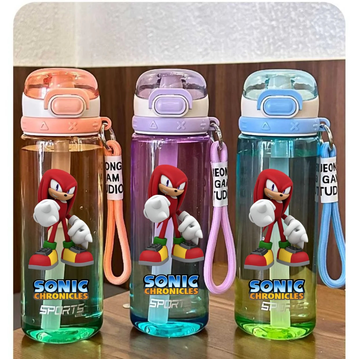 Sonic The Hedgehog Water Cup 750ML Portable Large Capacity Three Color Water Cup Outdoor Student Adult Kettle Gift Shadow