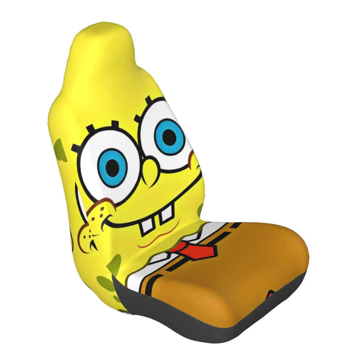 SpongeBobed Anime Cartoon Car Bucket Seat Covers for Vehicles Flexible Universal Fit Single Seat Cover for Car Truck Suv