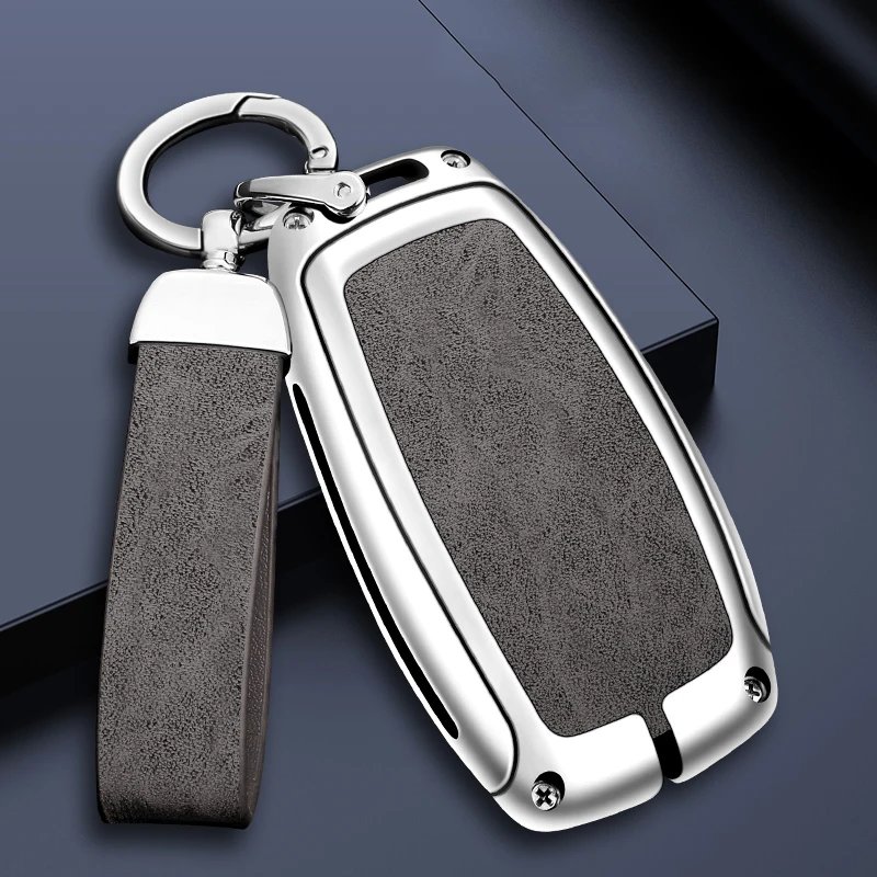 Zinc Alloy Leather Car Remote Key Case Cover for Subaru BRZ XV Forester Legacy Auto Keychain Accessories Protector Shell