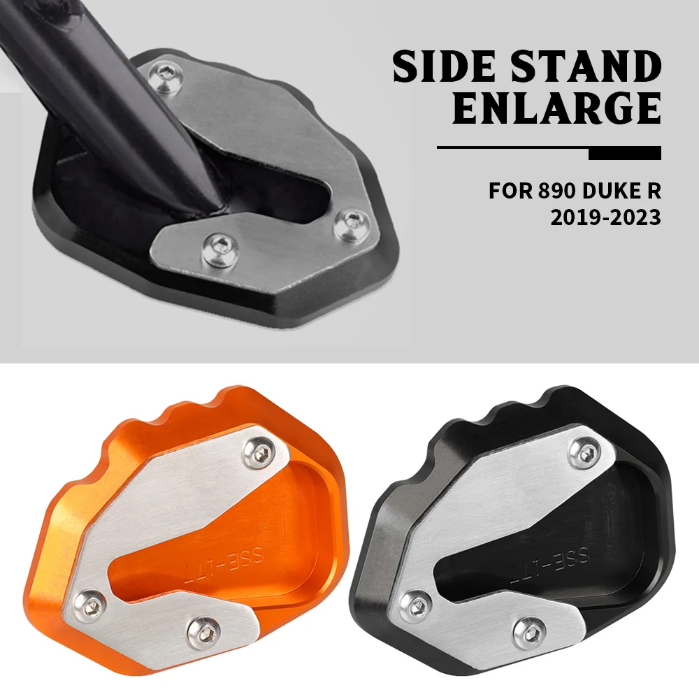 

FOR KTM 890 Duke R 2019-2023 CNC Accessories Foot Side Stand Pad Plate Kickstand Enlarger Support Extension Enlarged Base Foot