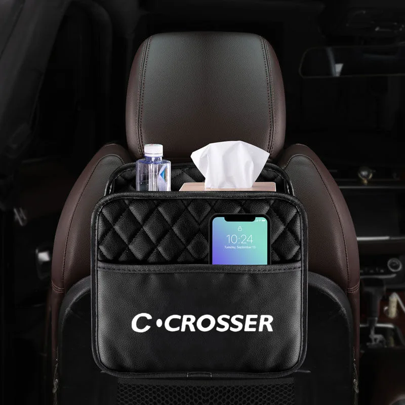 Car Seats Storage Bag Tissue Water Cup Pockets Stowing Tidying Organizer Hanging Bag For Citroen Crosser Auto Accessories