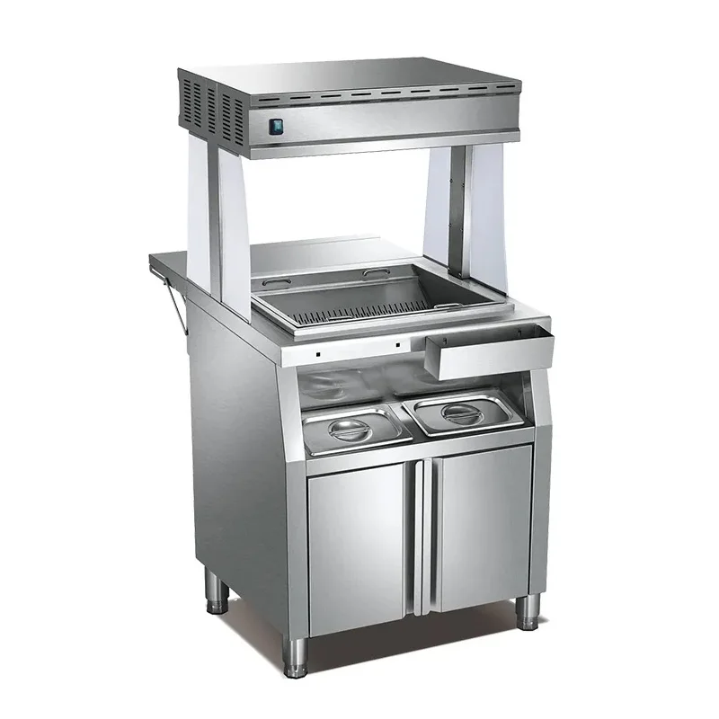 Fast Food Catering Equipment Chips Workstations Buffet Food Warmer Station Electric Commercial French Fries Warmer Hot Selling