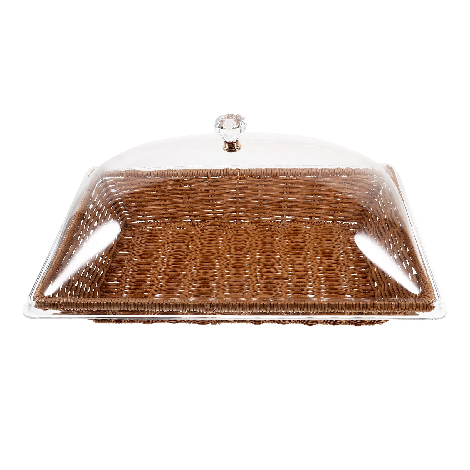 

1Set Bread Basket with Lid Smooth Lightweight Food Serving Basket for Picnic Party Restaurant Fruit Vegetable Storage Solution