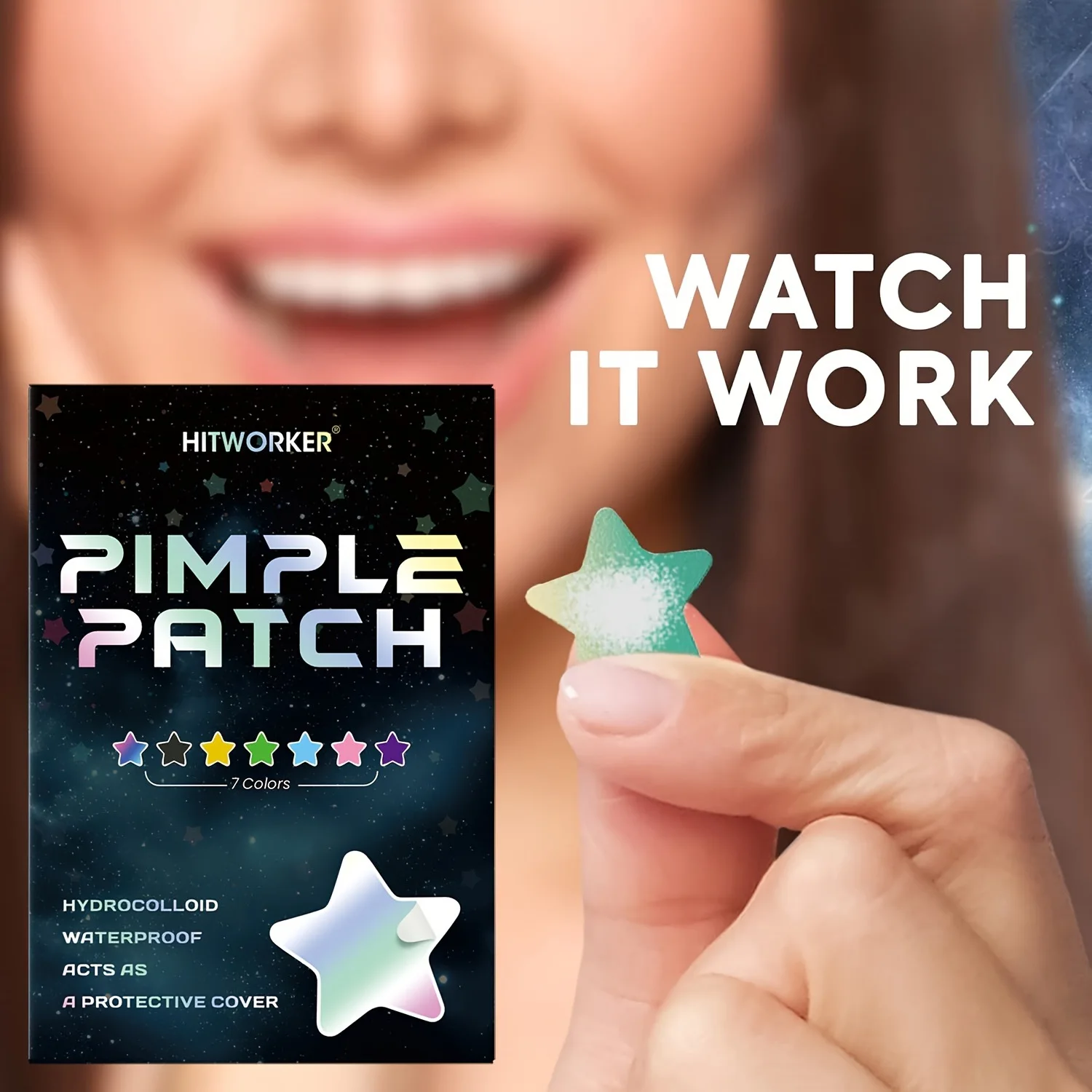 840 Patches / Pack 7 Color Star Shape Hydrocolloid Acne Pimple Patch For Covering Zits and Blemishes Invisibly Spot Sticker image 3