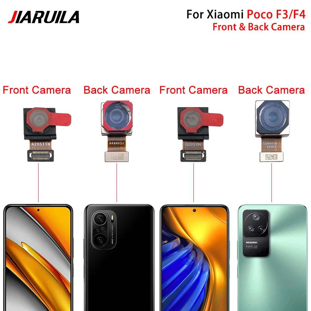 Front Camera Flex For Xiaomi Poco F3 F4 X3 X4 GT M3 X4 Pro Back Rear Camera Module Flex Cable