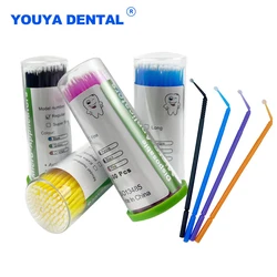 100PCS/Bottle Disposable Dental Micro Brushes Applicators Brush Micro Fiber Tip Dentistry Materials Odontologia Extension Tools