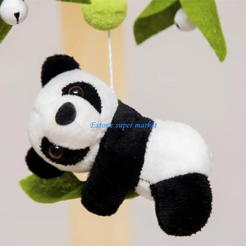 

090B Lovely Cartoon Panda Shaped Baby Bed Around Hanging Supplies Stuffed Toy Infant