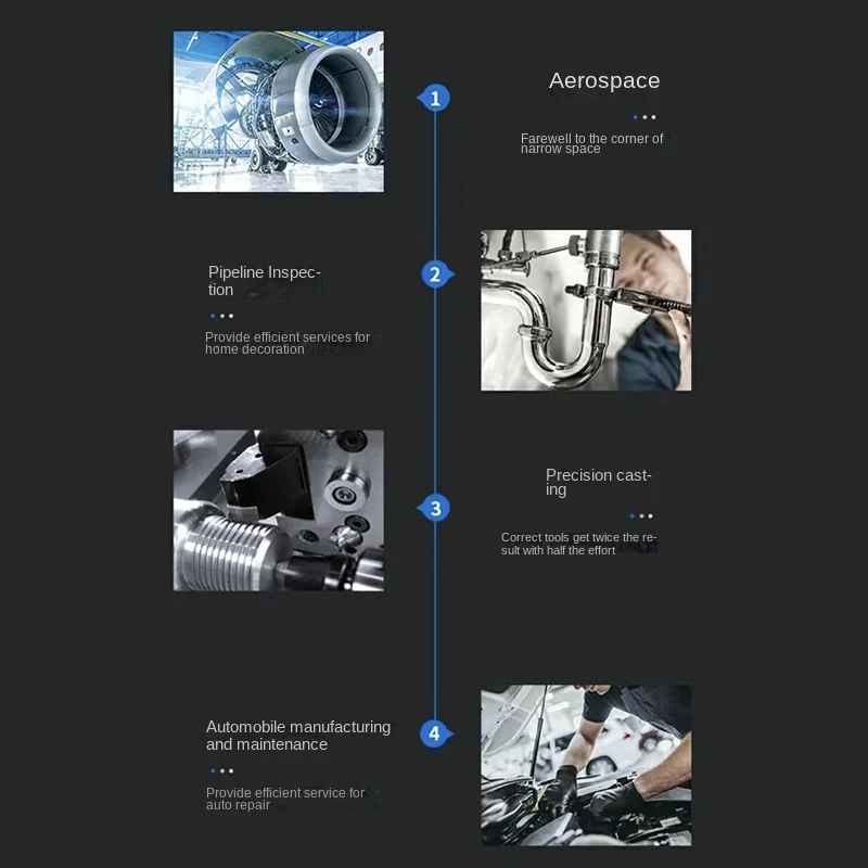 P67 360 Articulating Borescope 4-Way Joystick Articulation Inspection Camera 6.2MM HD Steerable Endoscope With LED for Car