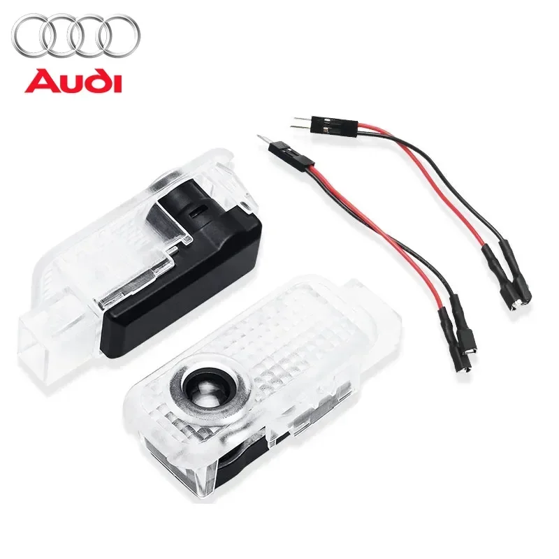 

2 шт. HD LED проекторы-подсветки для дверей автомобиля, аксессуары для Audi A1 A3 8P 8V A4 A5 A6 A7 A8 Q3 Q5 Q7 Q8 Sline TT