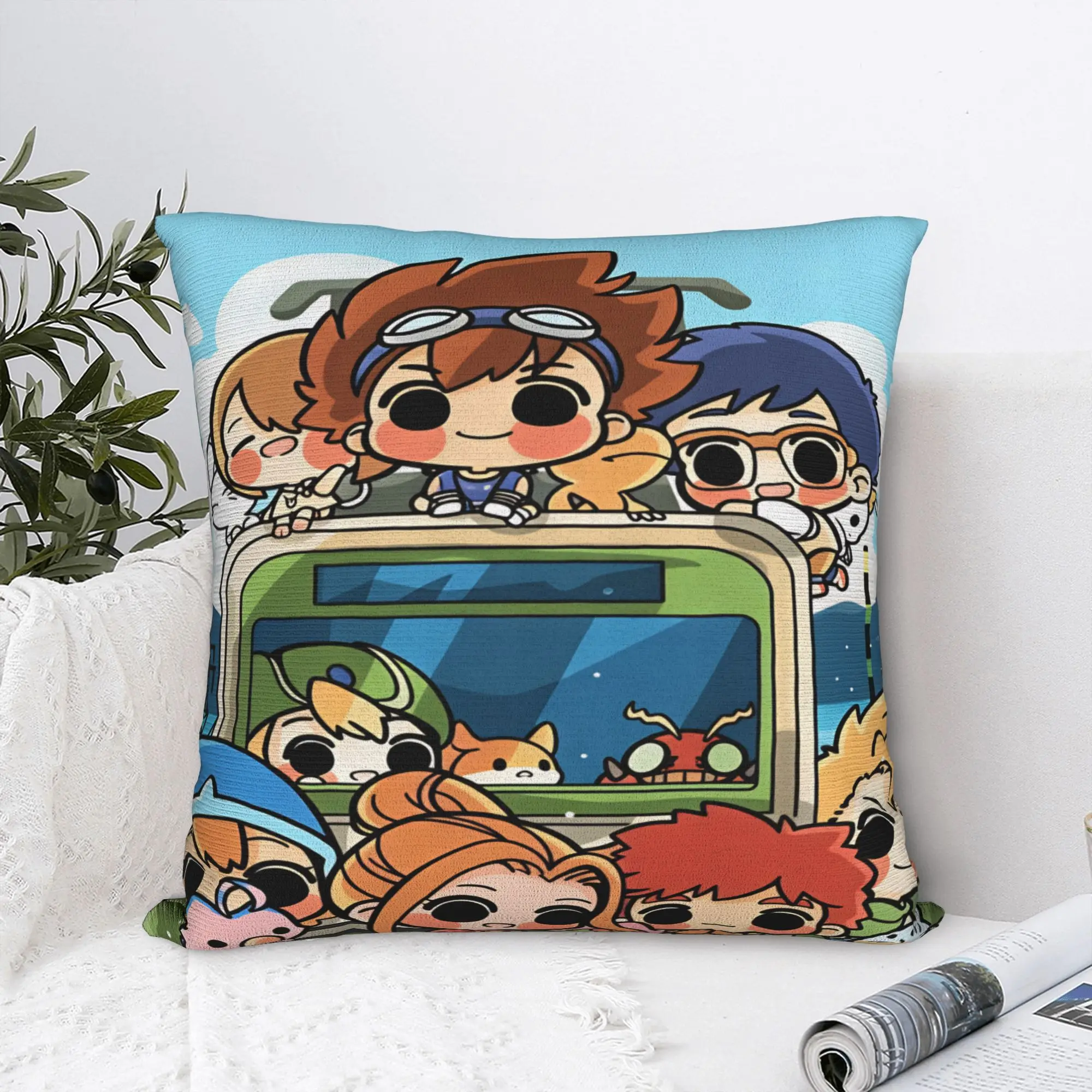 Digimons Pillow Case  Funny Pillow Cover Graphic Pillowcases For Living Room Chair