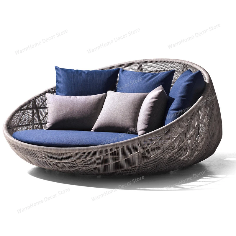 

Coffee Table Outdoor Garden Sofas Beach Lawn Villa Modern Garden Sofas Terrace Metal Furniture Садовый Диван MHHYSF