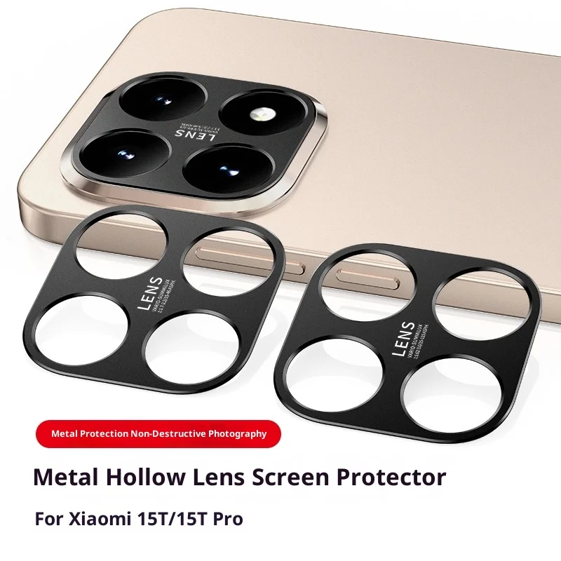 Aluminum Metal Rear Camera Lens Protector for Xiaomi 15T Pro Lens Cover Screen Protector Lens Ring Film for Xiaomi 15T