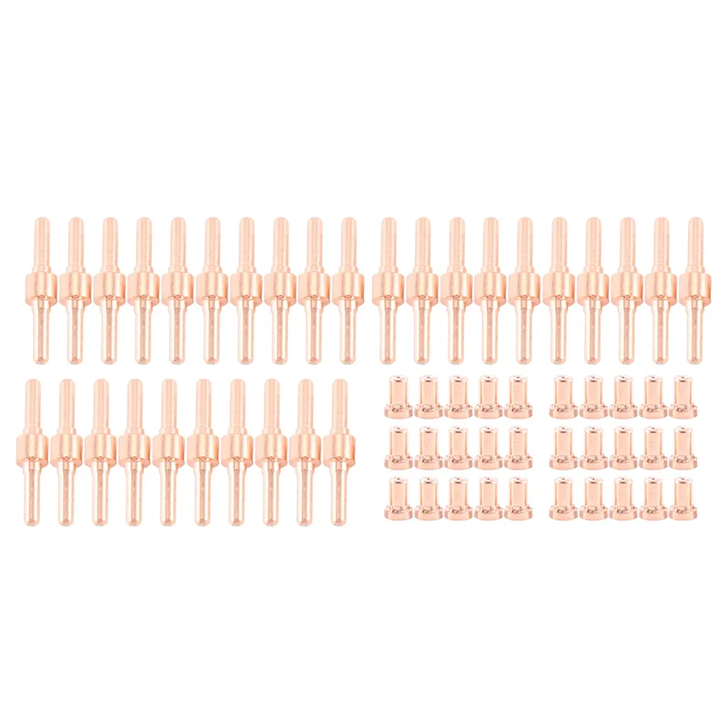 

Y42A-60Pcs Red Copper Extended Long Plasma Cutter Tip Electrodes&Nozzles Kit Consumable For PT31 LG40 40A Cutting Welder Torch