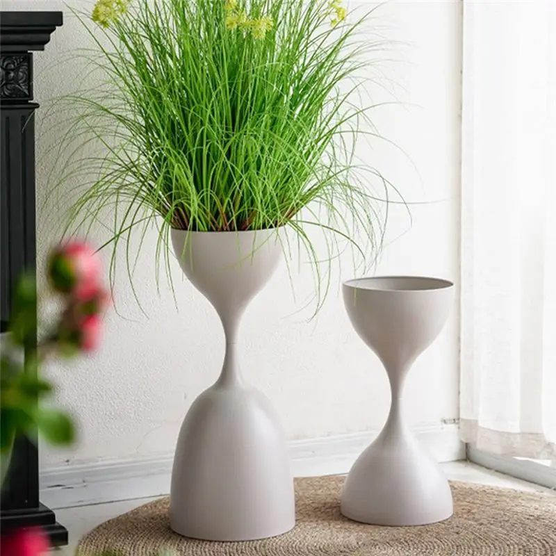 AEE4-Elegant Iron Flower Stand Pot Indoor Luxury European Style Floor High Foot Planter