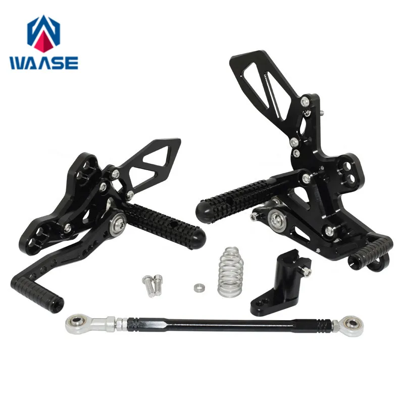 

waase For Honda CB650F CBR650F CB CBR 650 F 2014 2015 2016 2017-2021 Adjustable Rider Rearset Footrests Foot Rest Pegs Rear Sets