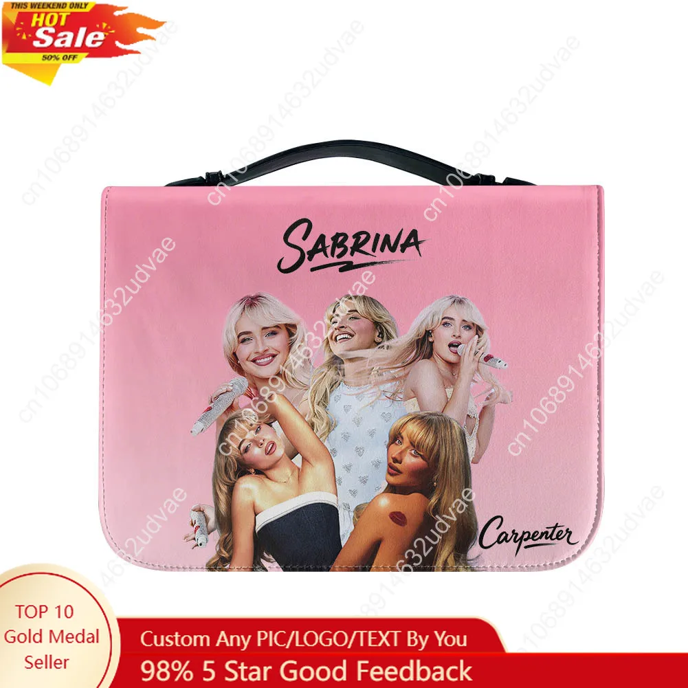 

Sabrina Carpenter Bible Bags Custom Covers Pop Singer Pack Waterproof Leather Bag Retro Fashion Portable Street Bag Customized