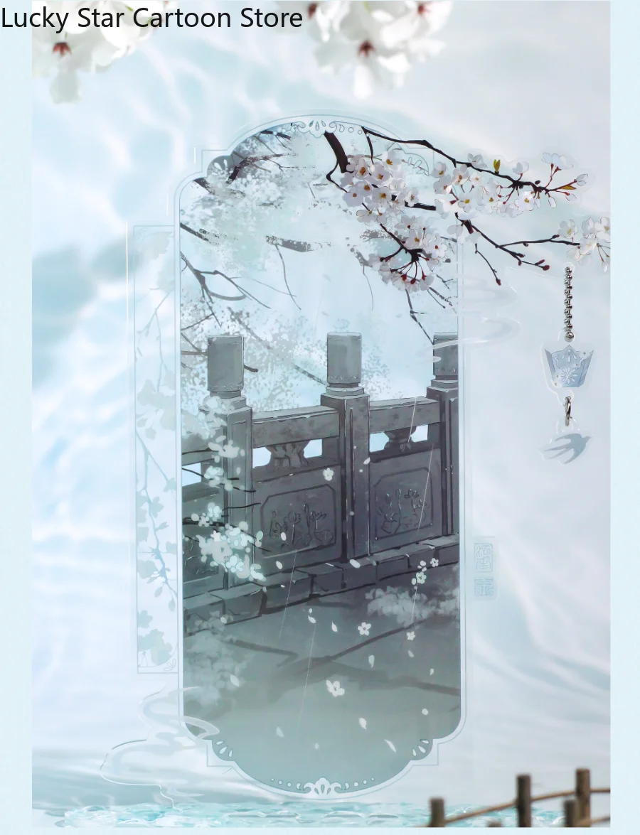 Oficial mo dao zu shi wei wuxian jiangnan rain série baji emblema shikishi cartão postal suporte acrílico original mdzs dia das bruxas