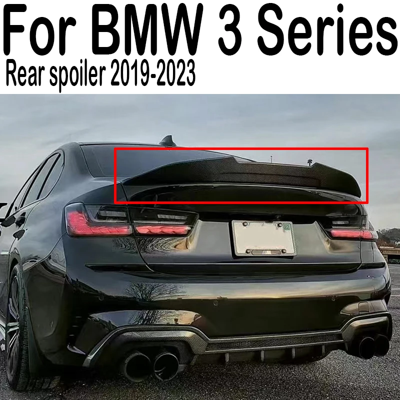 

For 2019 20 21 22 23 BMW 3 Series G20 G80 PSM Style Car Rear Trunk Lid Lip Body Kit Spoiler Wings Carbon Accessories