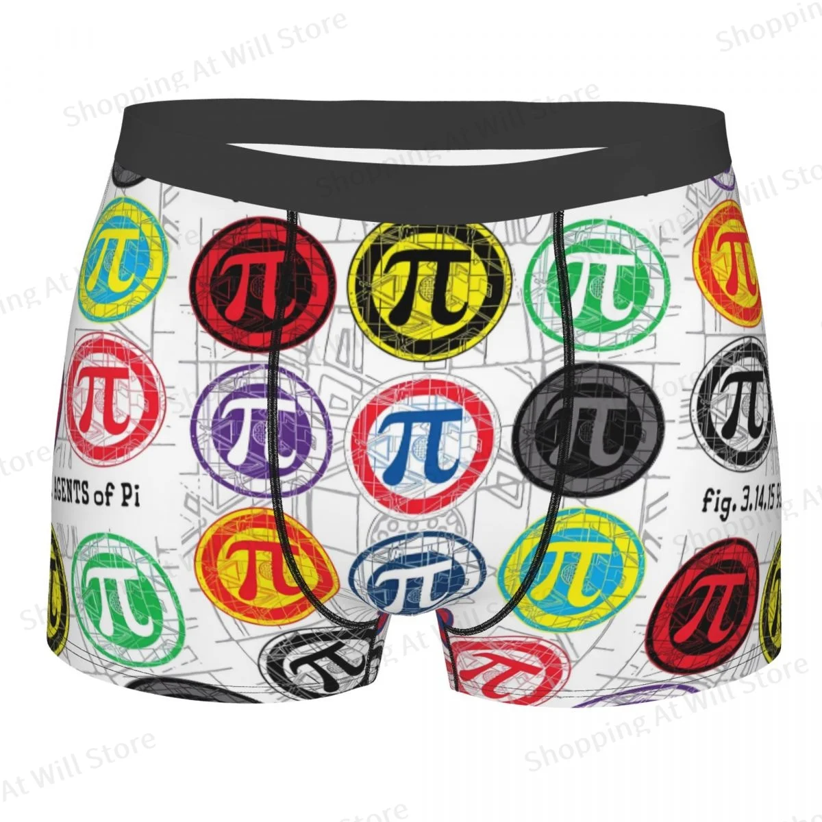 Epi Pi Day Agents Of Pi Symbols Man's Boxer Briefs Highly Breathable Underpants High Quality Print Shorts Gift Idea