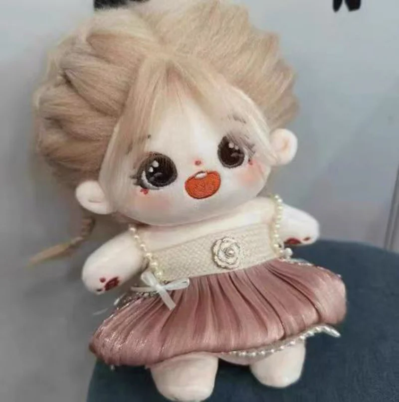 

Кукольная одежда для кукол Idol 20 см, плюшевые хлопковые аксессуары для кукол, платье с бриллиантами на подтяжках, наряд для Кореи, Kpop Exo, куклы, подарок