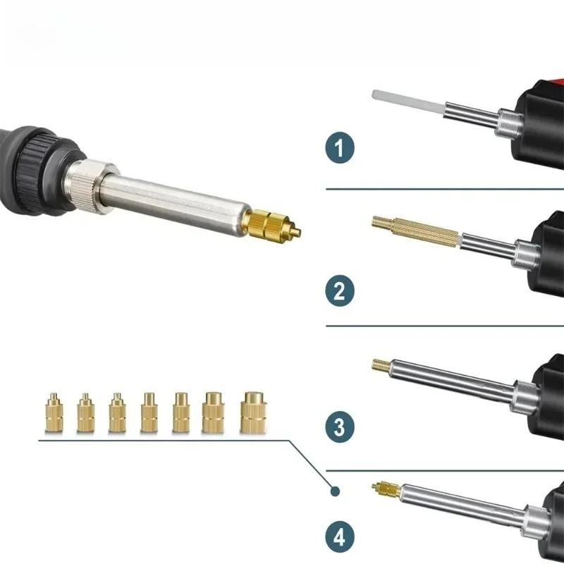 Heat Set Insert Soldering Iron Tip Head M2 M2.5 M3 M4 M5 M6 Hot Melt Insets Nut Brass Embedded Thread Insertion Kit for Plastic
