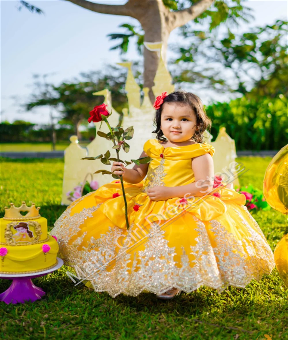 Cute Toddler Baptism First Communion Birthday Dress Red Bow Fluffy Ruffle Wedding Beauty Contest Dress Customized