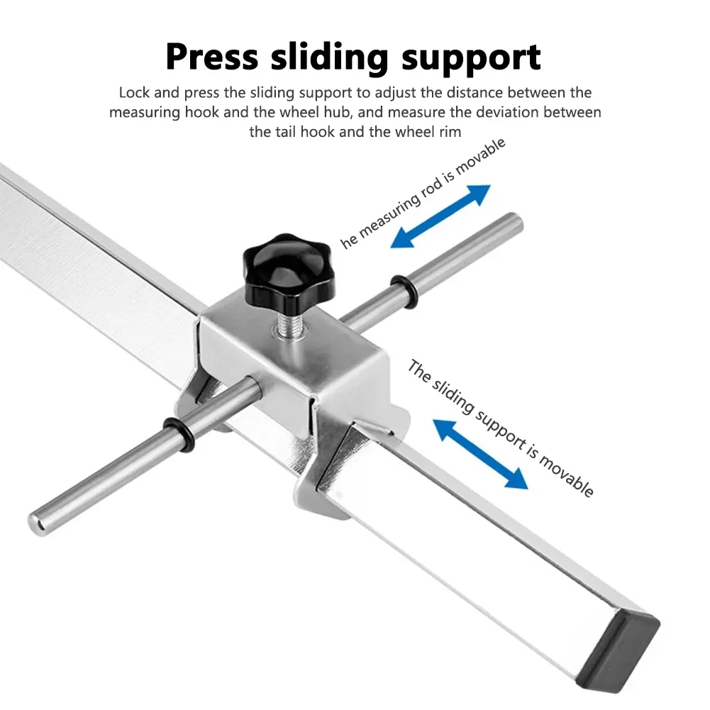 TOOPRE Bicycle Rear Derailleur Hanger Alignment Gauge Aluminium Alloy Straighten Tool for Mountain Road Bike 20-29\'\' Wheel