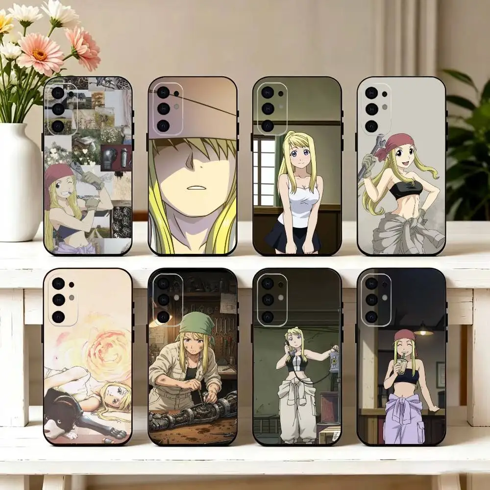 Fullmetal Alchemist W-Winry Rockbell Phone Case For Samsung S25,S24,S21,S22,S23,S30,Ultra,S20,Plus,Fe,Soft Silicone Black Cover