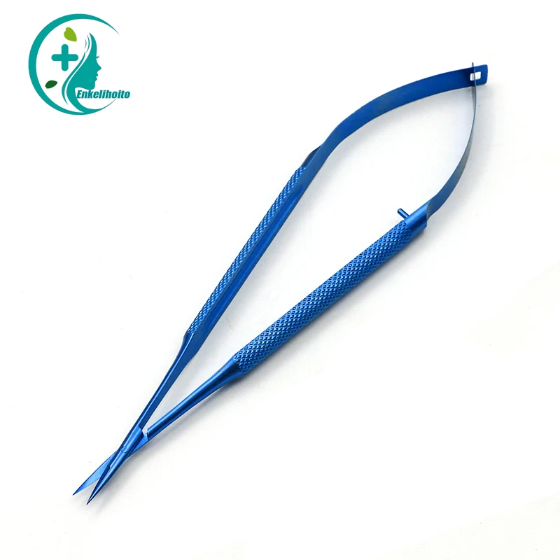 Eyebrow trimming scissors ophthalmic micro scissors straight end pointed elbow, and high-quality corneal scissors 12-18cm