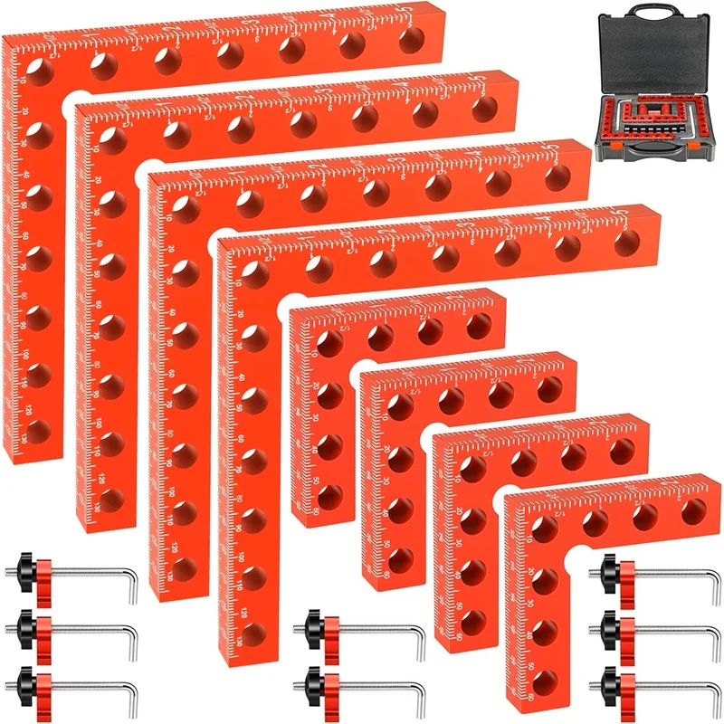 90 Degree Aluminum Corner Clamp Right Angle Clamps Positioning Squares Woodworking Tools for Cabinets Frames Drawers