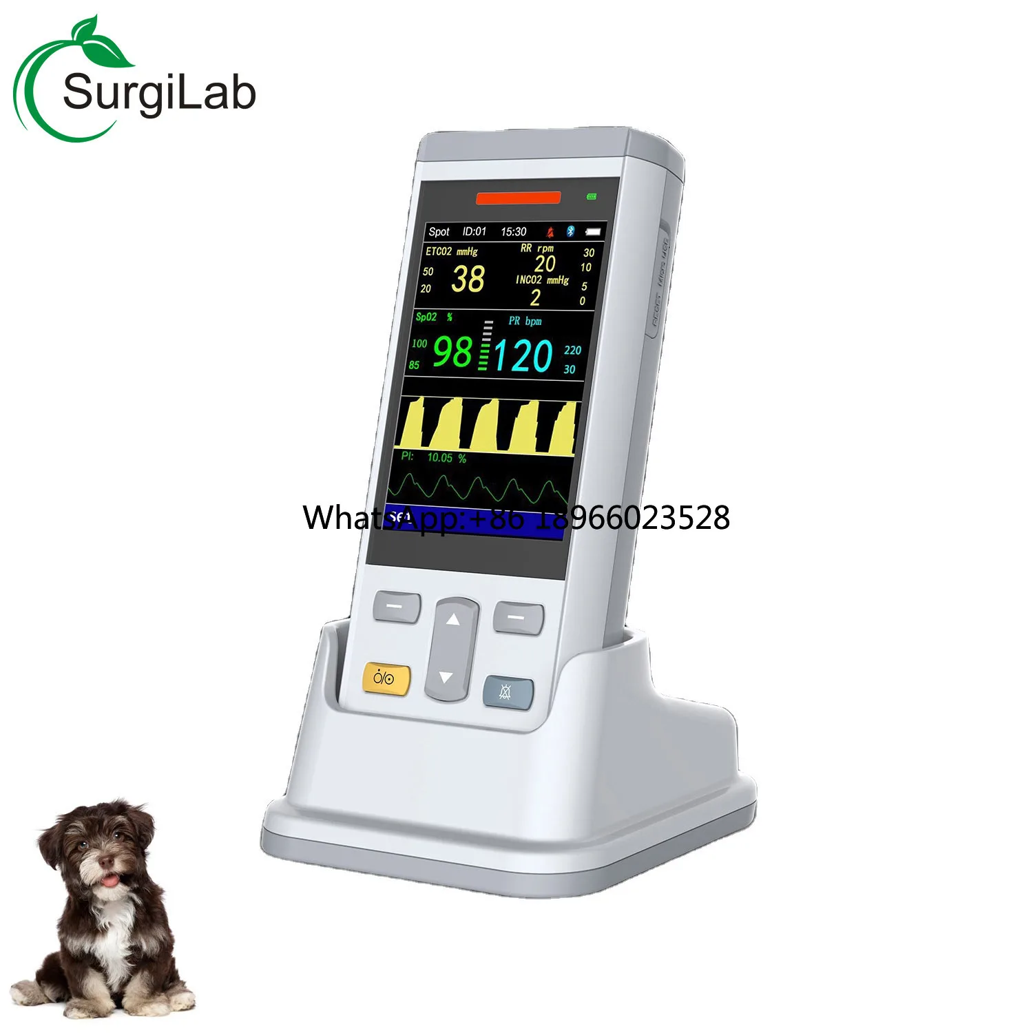 Animal Vet Multifunction Portable Veterinary Vital Signs Monitor Multiparameter For Dog Cat