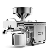 Oil Press Machine,110V/220V Dual Voltage,Low Noise Easy Clean Small Business/Household, Food Grade Stainless Steel