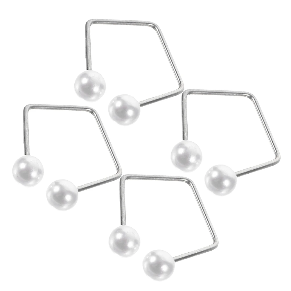 

4Pcs Dimple Maker Stainless Steel Imitation Pearls Face Tool Shaper Trainers Cheeks Muscles Travel Home Adjustable