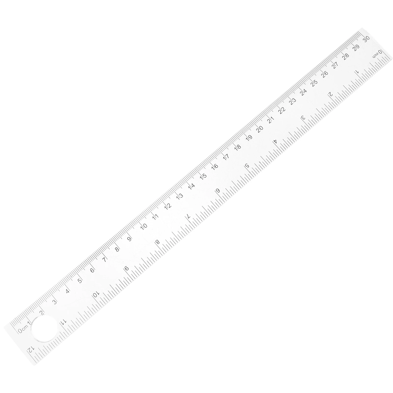 10pcs Inch Magnifying Ruler Transparent Plastic Measure Tool Straight Scale Drafting Ruler With Magnifying Bar Drawing