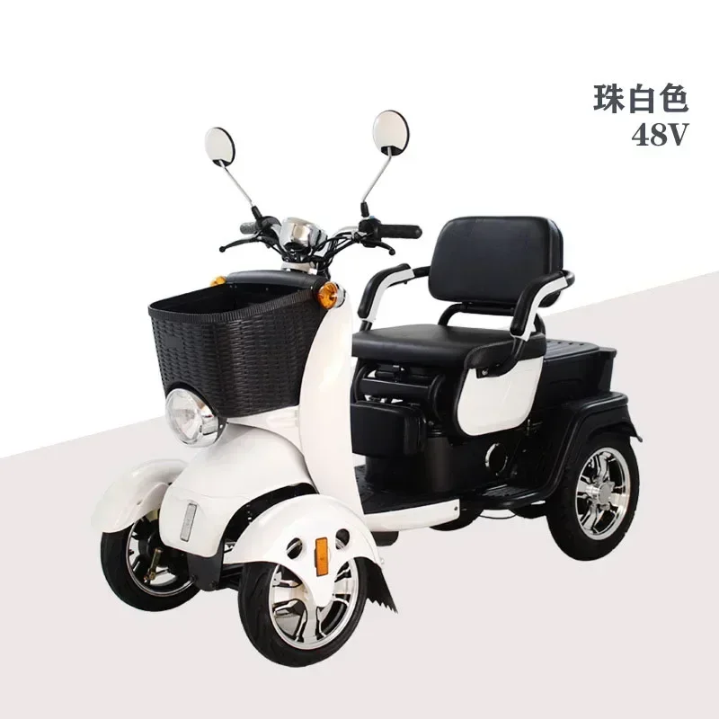 YYHC 500W Four Wheel Electric Car 48/60/72V Mobility Scooter Compact Folding Chair Energy Conservation Damping Small