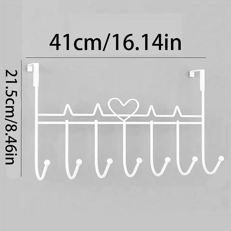 Дверь в форме сердца за крючком, настенная вешалка для одежды, вешалка без перфорации, аксессуары для хранения
