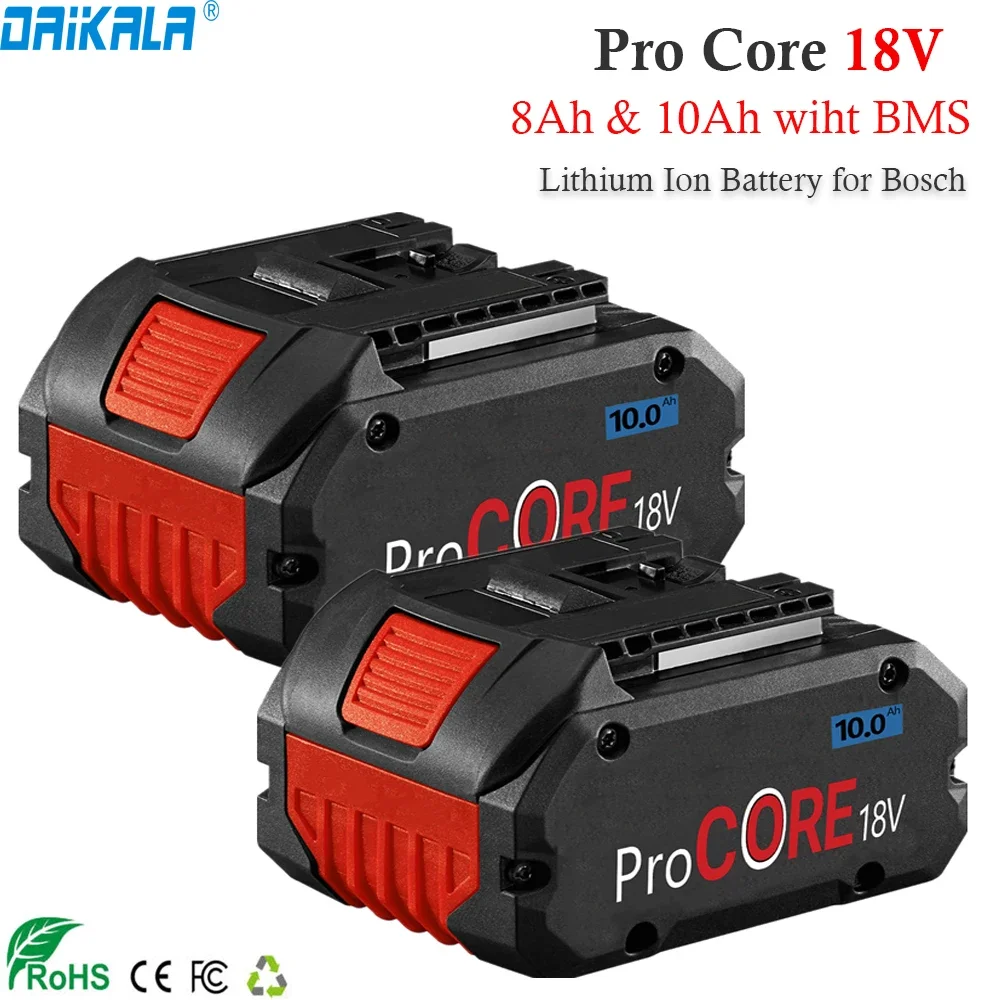 

1-2 шт. 8AH для BOSCH Professional 18V 21700 аккумуляторные батареи ProCORE 18V Li-Ion Замена для BAT609 BAT618 с BMS