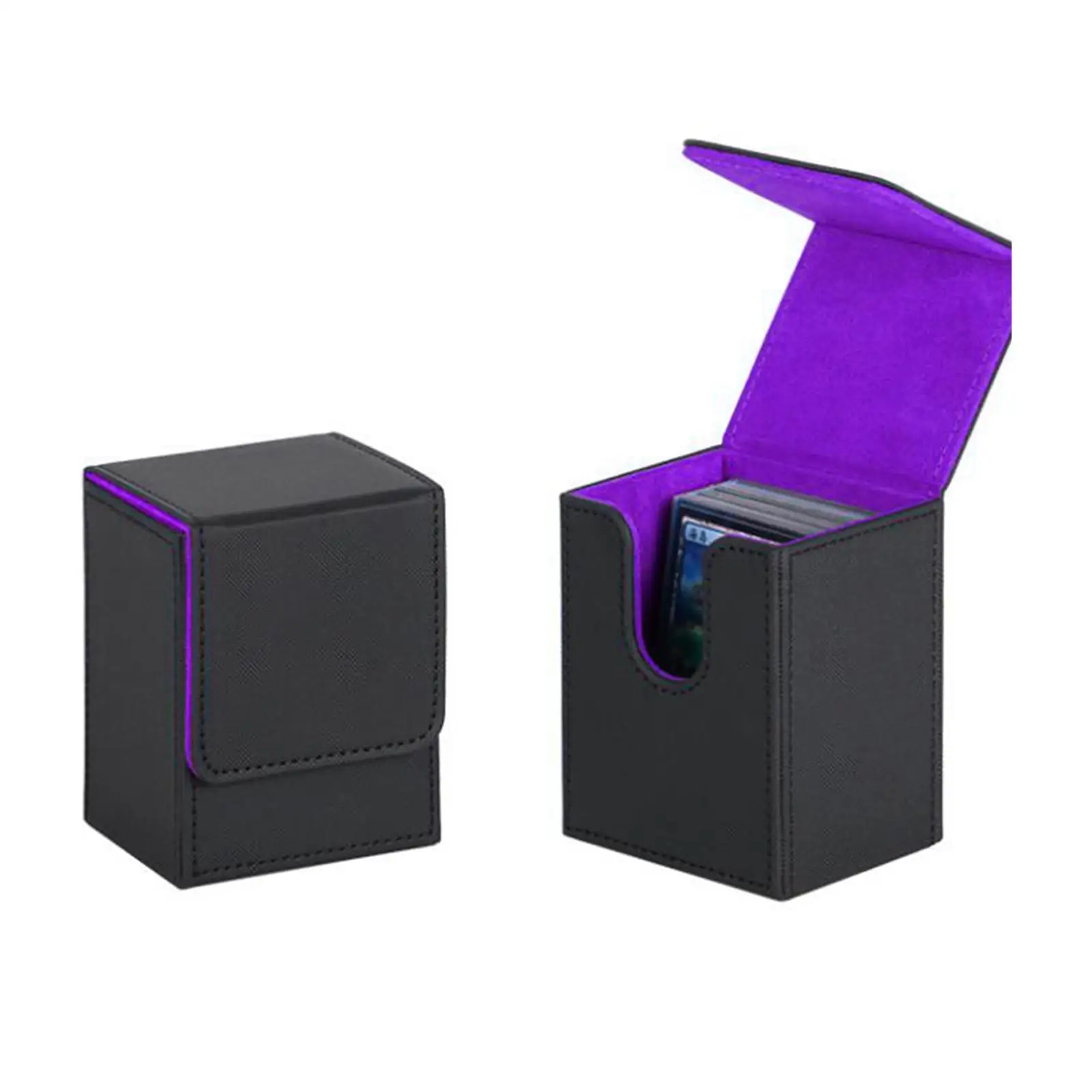 

Gathering Card Toy Hobbies Storage Container PU Leather Deck Box with Dividers for Card Game Collection