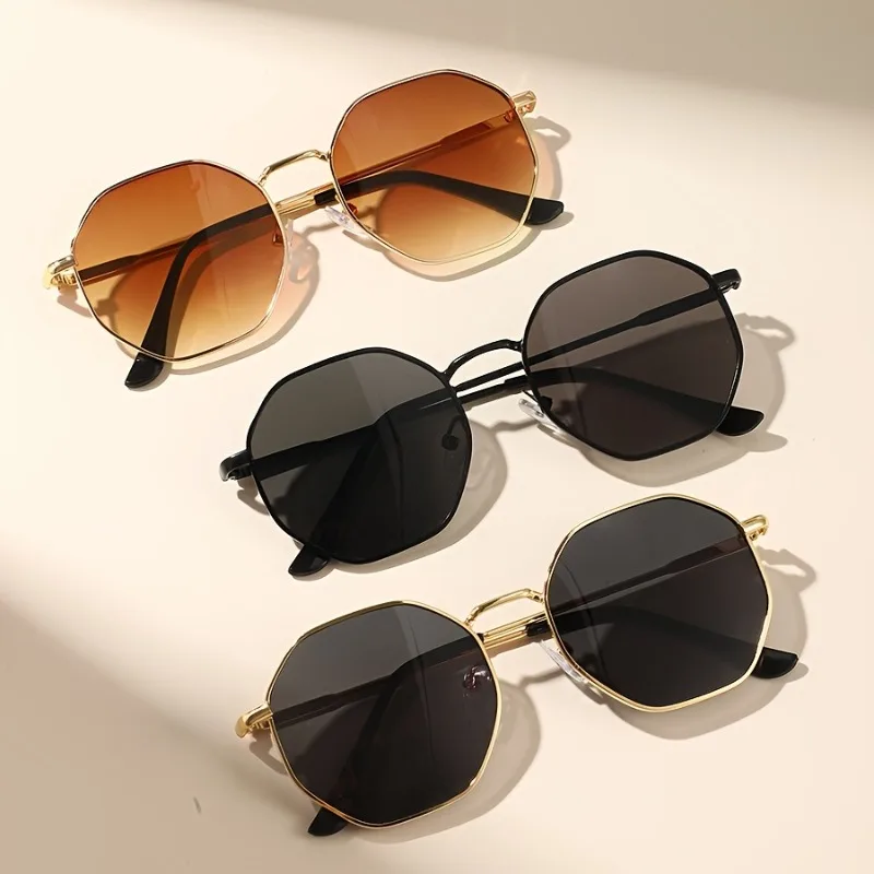 3-teiliges Set Herren-Brillen mit Geometrischem Rahmen Modische Klassische Casual-Brillen Accessoires