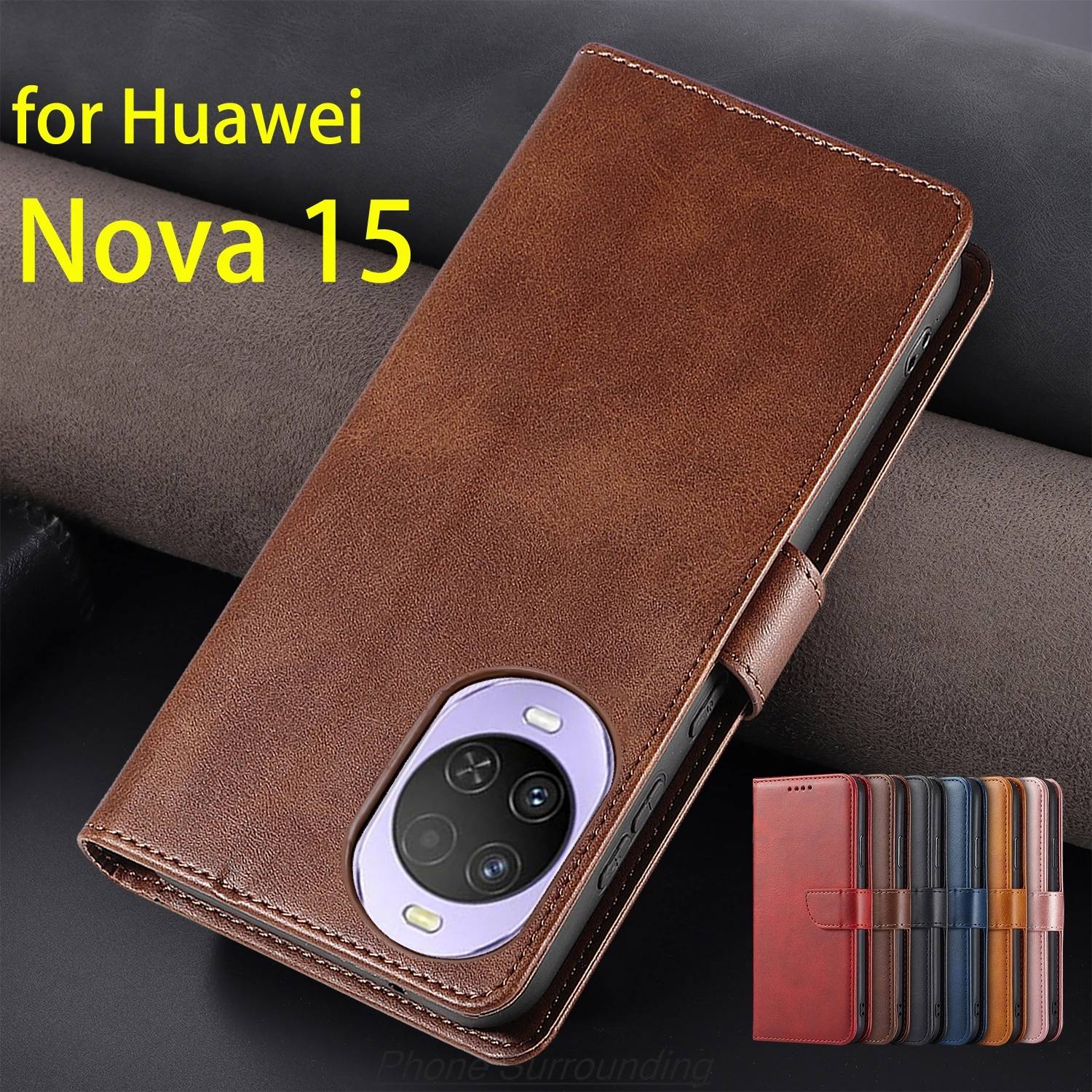 

Wallet Flip Cover Leather Case for Huawei Nova15 / Nova 15 Pu Leather Phone Bags protective Holster Capa Fundas Coque