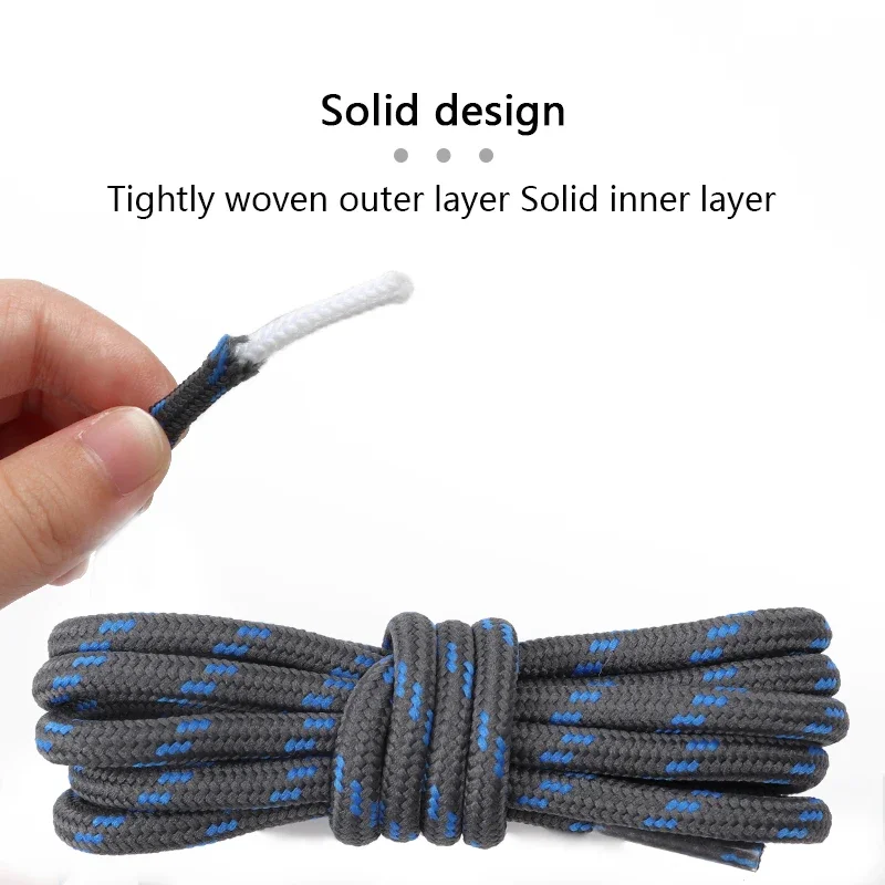 Round Solid Shoelaces for Sneakers Outdoor Hiking Boots Tooling Sports Shoe Laces Adult Kids Flower Dots Shoelace for Woman Man