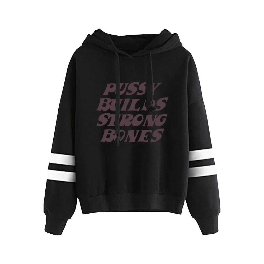 Pussy Builds Strong Bones Rapper Playboi Carti Hoodie Unisex Pocketless Parallel Bars Sleeve Sweatshirt Men Women's Clothes