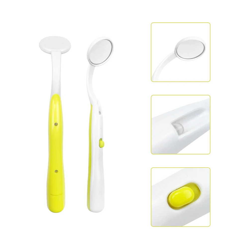 Anti-fog Dental Mirror With Led Light Inspect Instrument Checking Mirror Dentist Reusable Dentist Mouth Mirror Tooth Care