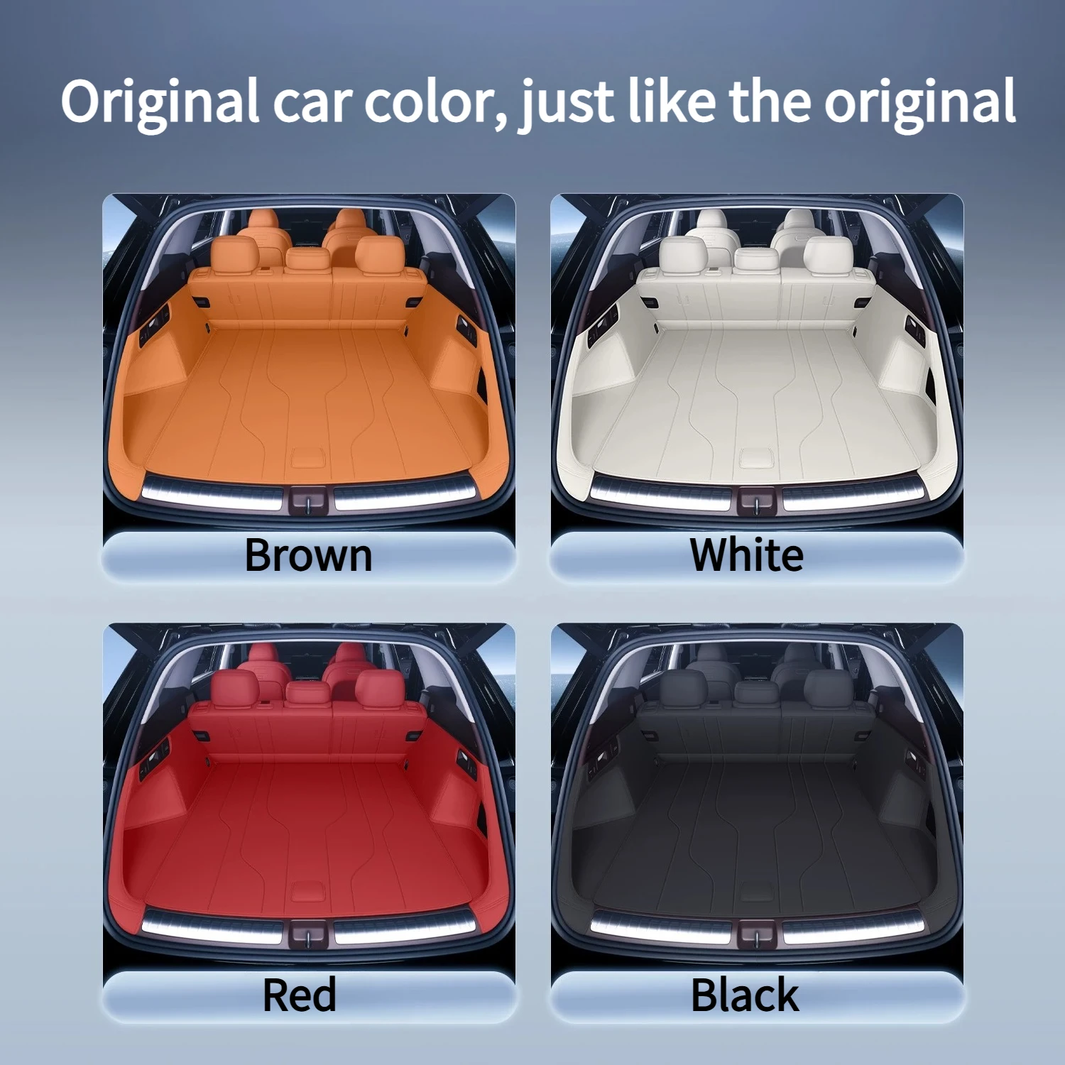 Full Coverage Trunk Mat For GWM Wey V8X 2026 Leather Wear-Resistant Trunk Mat Interior Upgrade Accessory