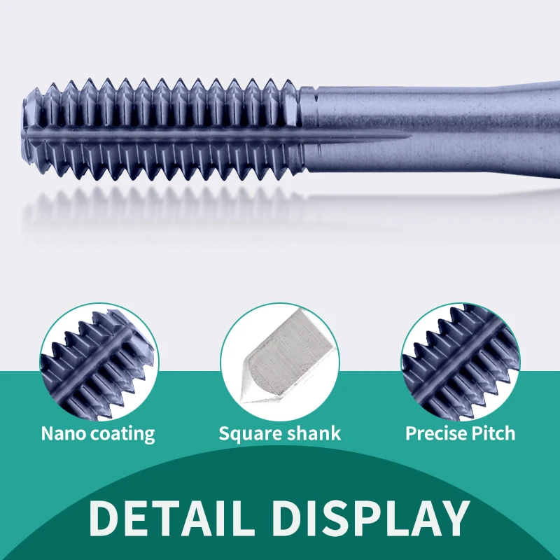 HSSE-PM JIS Стандартный формовочный метчик с тиковым покрытием M1 M2 M3 M4 M5 M6 M7 M8 M9 M10 M11 M12 Машинные метчики с резьбой