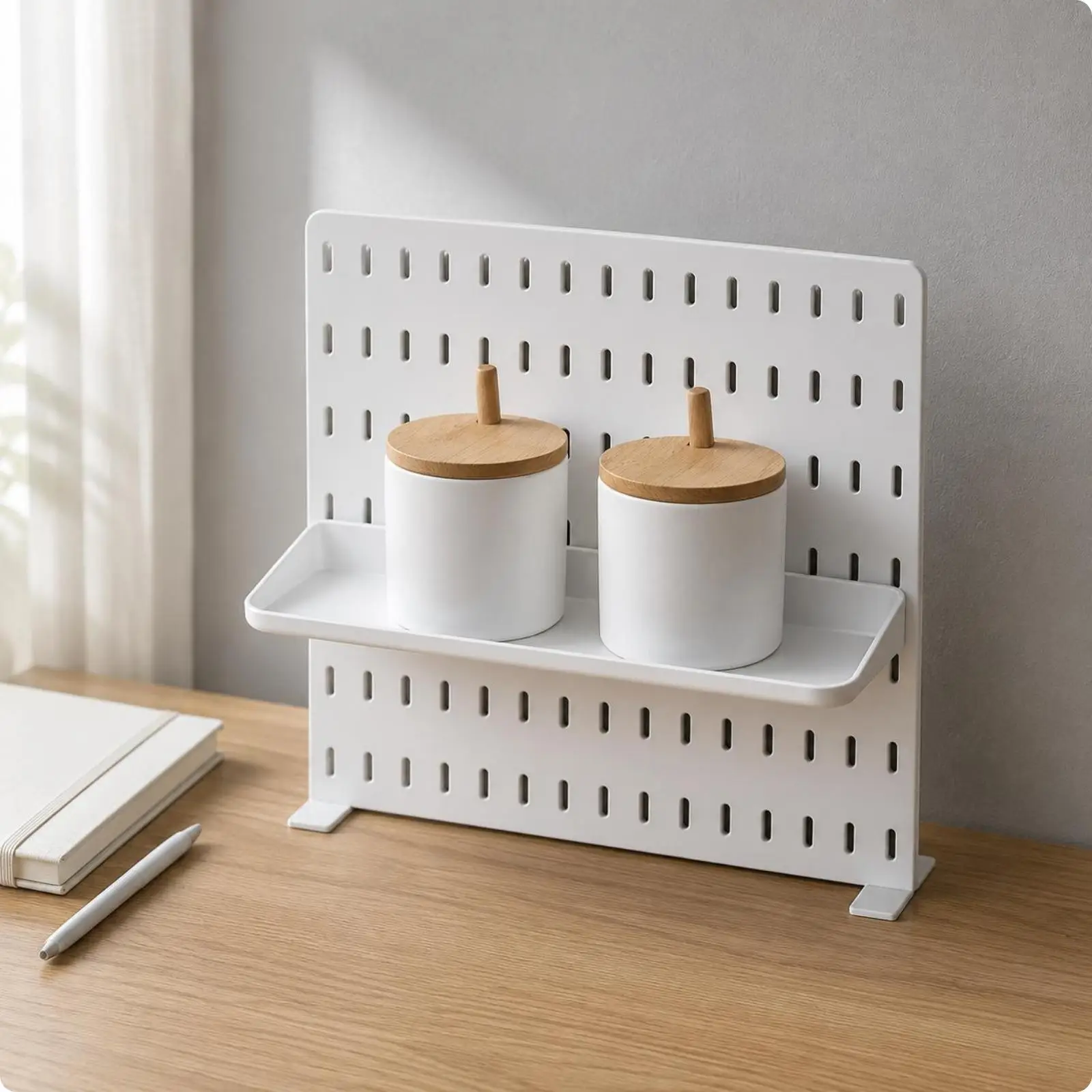 Desktop Pegboard Organizer Adaptable Desk Pegboard Easy to Clean