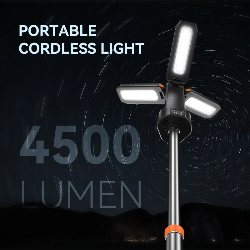 Multifunctional camping light Outdoor telescopic light Long battery life Portable fishing stall Waterproof lighting