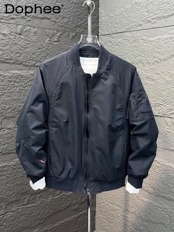 

Осенняя мужская куртка с бейсбольным воротником, новинка 2025 года, модная тенденция, универсальная деловая повседневная молодежная рабочая одежда, трендовая куртка