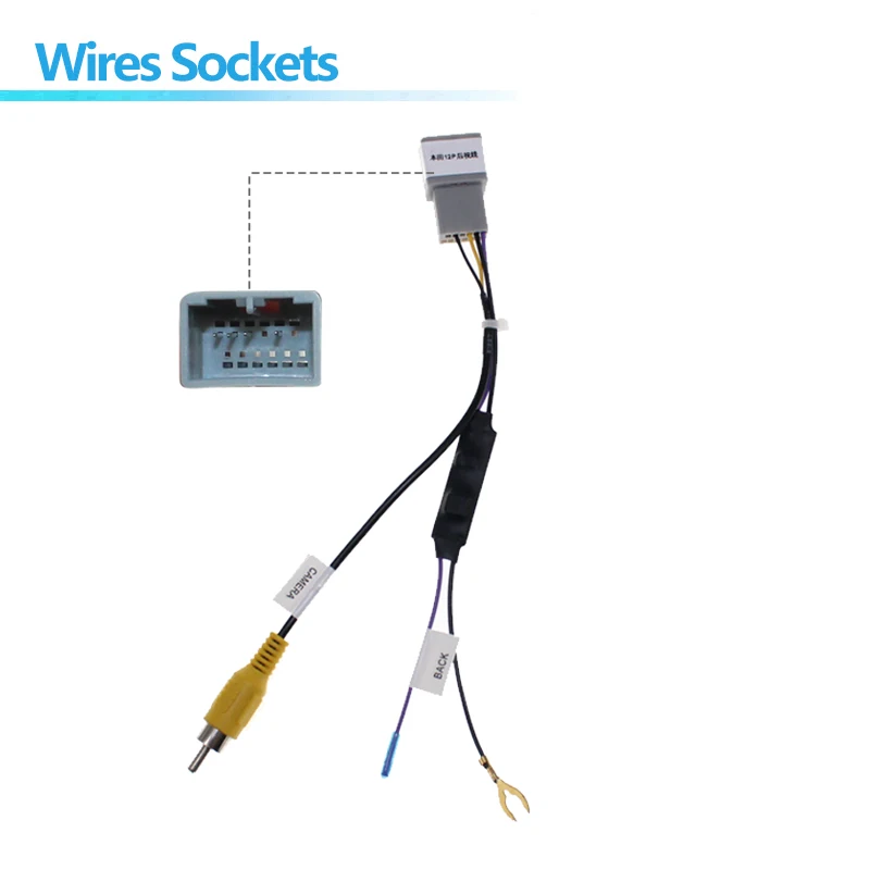 Car Reverse Camera Output Video Adapter Cable For Honda 12Pin Original Factory Auto Camera Video OutputCar Reverse Camera Output