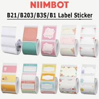 Niimbot B21 B3S B1 B203 Self-adhesive Paper White/Transparent/Pattern waterproof sticker